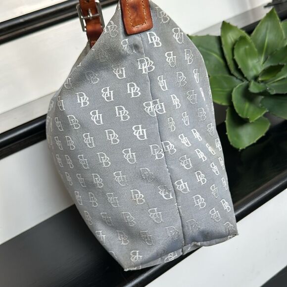 Dooney & Bourke genuine leather signature canvas shoulder handbag purse neutral - Picture 5 of 15